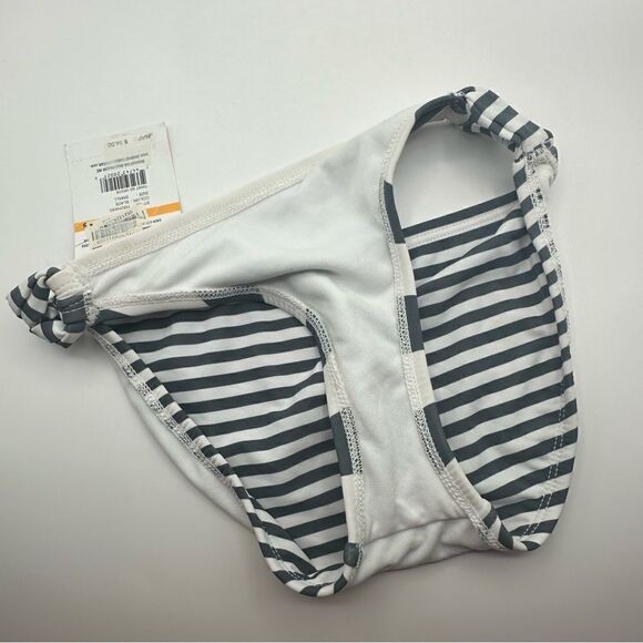 Hobie Grey and White Striped Bikini Bottom S NWT - Picture 5 of 6